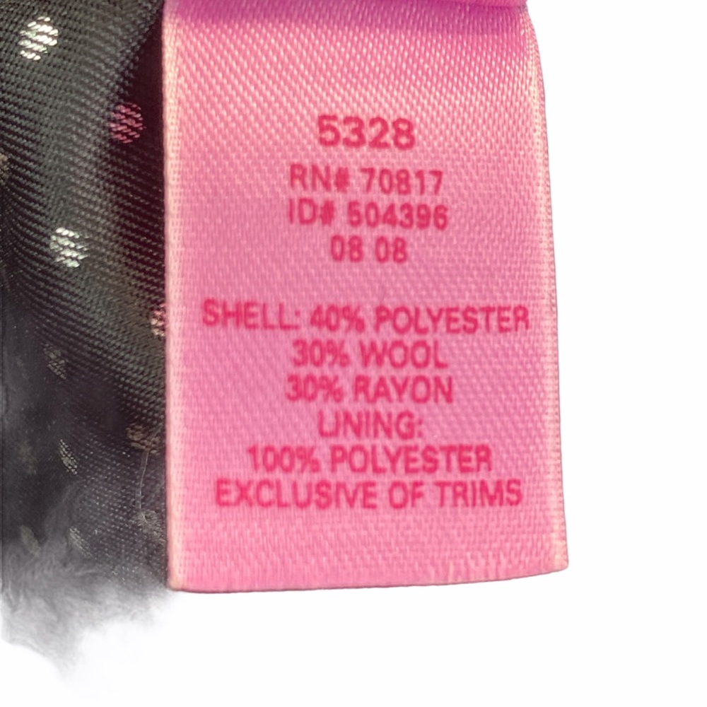 Pink by Victoria’s Secret Plaid Wool Blend Coat M - Picture 10 of 10